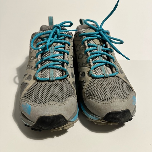 North Face Hiking Shoes. Gray and blue. Size 7.5 - Picture 3 of 7